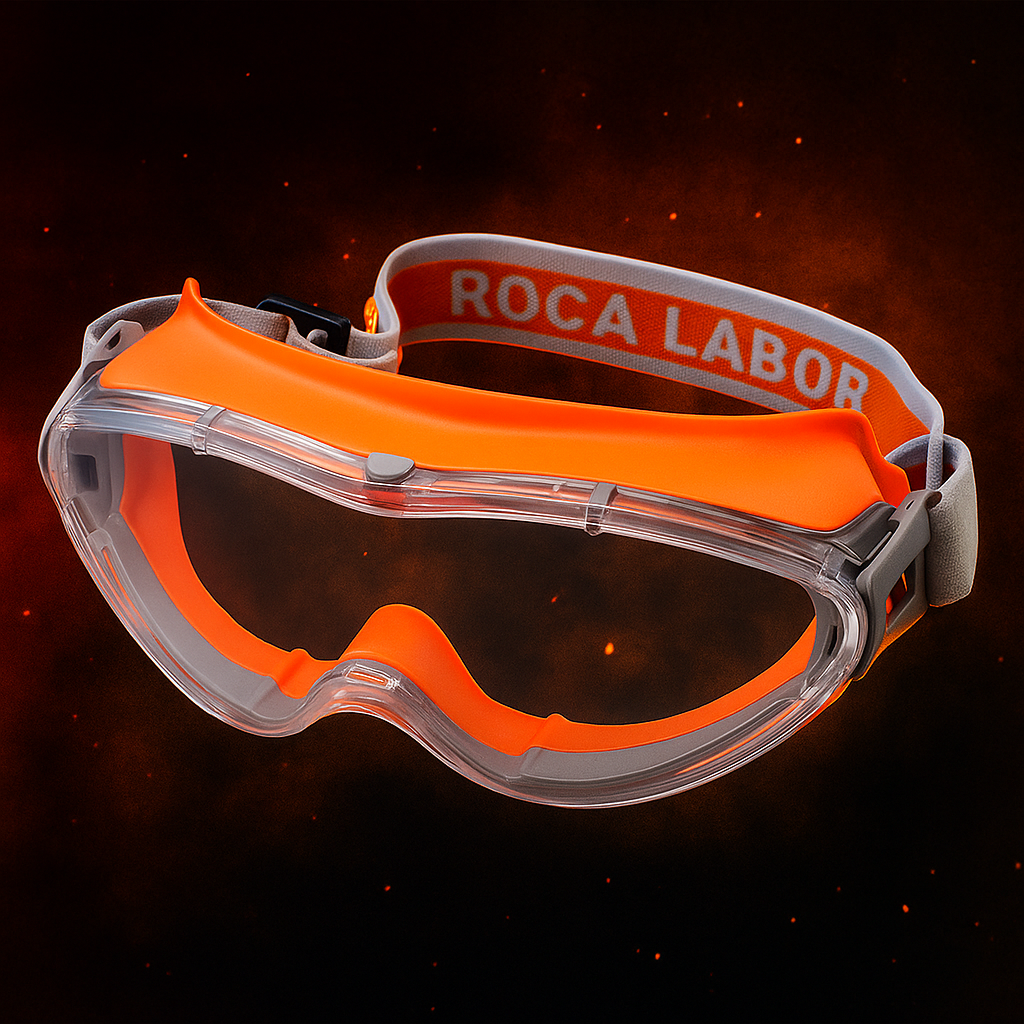 Очки защитные ROCA LABOR с прозрачной линзой (антизапотевание, антидрапин, УФ-защита, ПК стекло)